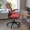 Flash Furniture Red Mesh Mid-Back Task Chair with Roller Wheels BL-X-5M-RED-RLB-GG - alternate 6
